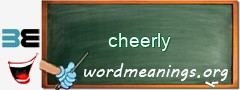 WordMeaning blackboard for cheerly